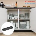 Uxcell 2pcs Push To Open Door Latch Aluminum Alloy Magnetic Latches For Hidden Cabinets Rv Drawers Kitchen Cupboard Black