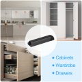 Uxcell 2pcs Push To Open Door Latch Aluminum Alloy Magnetic Latches For Hidden Cabinets Rv Drawers Kitchen Cupboard Black