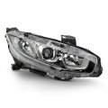 For 2016-2021 Honda Civic Halogen Models Passenger Side Oe-style Chrome Bezel Projector Headlight Housing Right Headlamp 