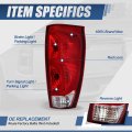 Auto Dynasty Rear Tail Lights Assembly For 2002-2006 Chevrolet Avalanche 1500 2500 Passenger Right Side With Reverse Brake Turn