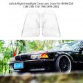 Qiilu Headlight Headlamp Lense Clear Cover For E38 728i 730i 735i 740i 1999-2001 Lens Left Right Side