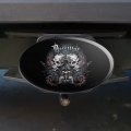 Deceitful Skulls Biker Motorcycle Chopper Oval Tow Trailer Hitch Cover Plug Insert