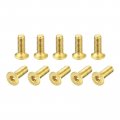 Uxcell Flat Head Socket Cap Screws M2 5-0 45 X 8mm Brass Inner Hex Drive Fasteners Bolts 48pcs