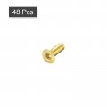 Uxcell Flat Head Socket Cap Screws M2 5-0 45 X 8mm Brass Inner Hex Drive Fasteners Bolts 48pcs