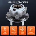 Front Wheel Hub Assembly 513310 For Nissan Murano 2003 2007 And Quest 2004 2009 5 Lug Without Abs Axle Silver
