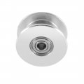 Aexit Aluminum Gt2 Electrical Equipment 3mm Bore Toothless Timing Belt Idler Pulley Flange With Ball Bearings For 3d Printer