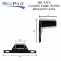 Recpro Rv 12v License Plate Holder With Light For Trailer And Boat