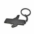 Ipick Image For Ford Mustang Tri-bar Black Real Carbon Fiber Logo-shape-cut Key Chain Keychain Official Licensed