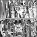 Auto Dynasty Chrome Housing Amber Corner Headlight Lamps Tool Kit Compatible With Vw Jetta Sedan Mk6 A6 11-17
