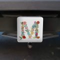 Graphics More Letter M Floral Monogram Initial Tow Trailer Hitch Cover Plug Insert