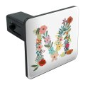 Graphics More Letter M Floral Monogram Initial Tow Trailer Hitch Cover Plug Insert