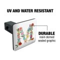 Graphics More Letter M Floral Monogram Initial Tow Trailer Hitch Cover Plug Insert