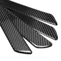 Dodge Black Real Carbon Fiber 4 Pcs Universal Door Sill Step Protector Kick Plates Official Licensed 