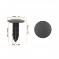 X Autohaux 40pcs 7mm Hole Dia Plastic Bolt Rivets Fasteners Bumper Retainer Clips Black For Toyota