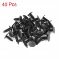 X Autohaux 40pcs 7mm Hole Dia Plastic Bolt Rivets Fasteners Bumper Retainer Clips Black For Toyota