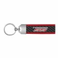 Ipick Image For Chevrolet Camaro Ss Real Carbon Fiber Strap With Red Leather Stitching Edge Key Chain Keychain Official