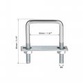 Uxcell Square U-bolts 2 50mm Inner Width Carbon Steel M8 With Nuts Frame Plate Round Washers