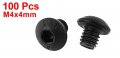 Uxcell M4x4mm 10 9 Alloy Steel Button Head Hex Socket Cap Screw Bolt 100pcs