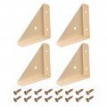 Uxcell 4pcs Angle Corner Brackets 66mm X Cold Rolled Steel Braces Joining Support With Screws For Desk Bed Edge Khaki