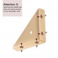 Uxcell 4pcs Angle Corner Brackets 66mm X Cold Rolled Steel Braces Joining Support With Screws For Desk Bed Edge Khaki