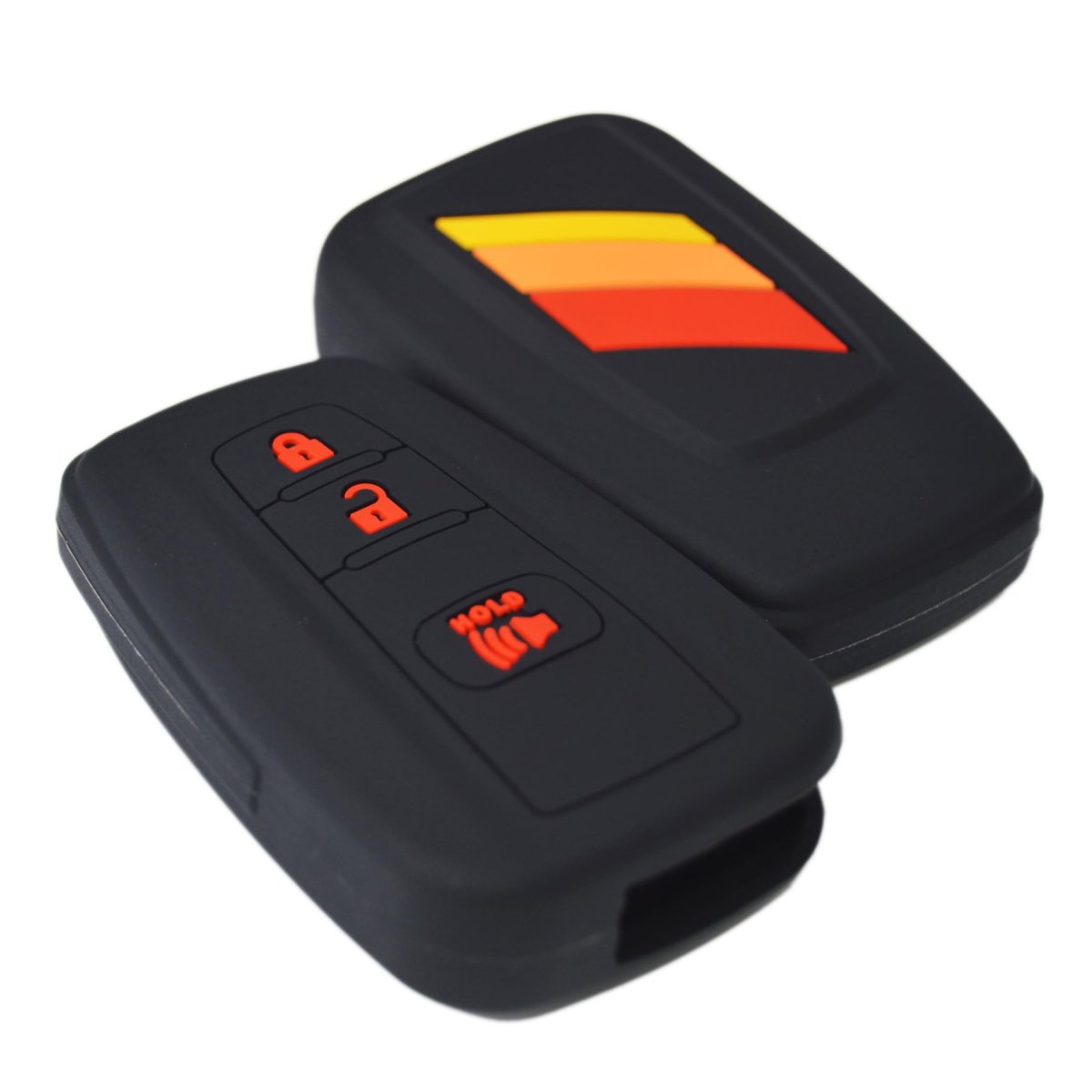Silicone Sport Racing Stripes  Trimed Key Fob Cover For Toyota Trd 4runner Corolla Gr Rav4 Highlander Performance 3 Buttons