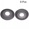 Uxcell Pipe Cover Decoration 60mm-74mm Pp Plastic Escutcheon Water Drain Line Black 8pcs