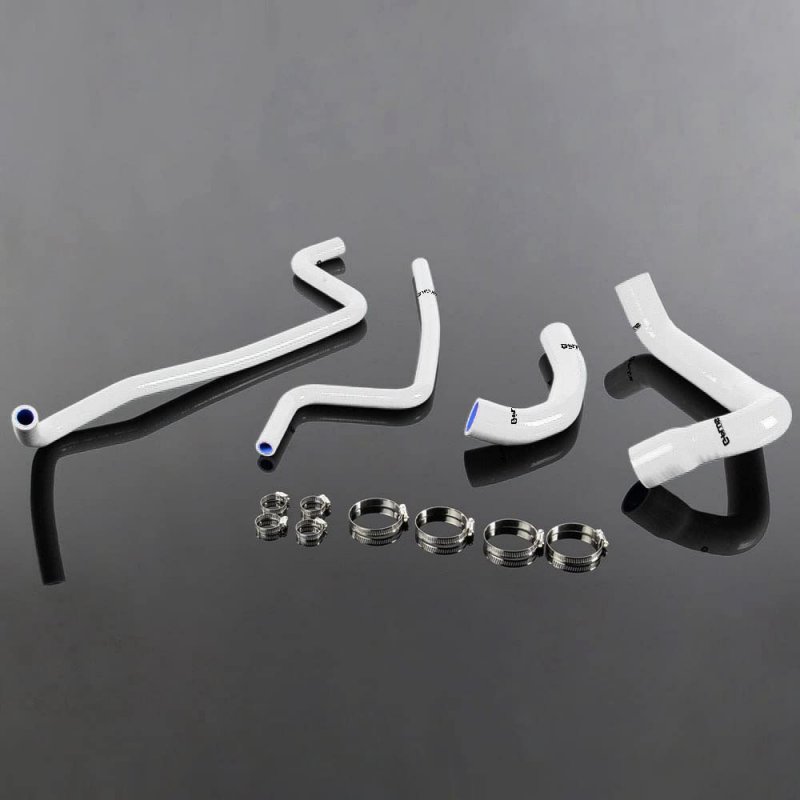 Silicone Radiator Hose Kit For 1997-2001 Jeep Wrangler Tj 4 0l White
