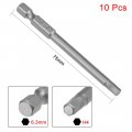 Uxcell 10 Pcs H4 Magnetic Hex Head Screwdriver Bits 1 4 Inch Shank 2 95-inch Length S2 Power Tools