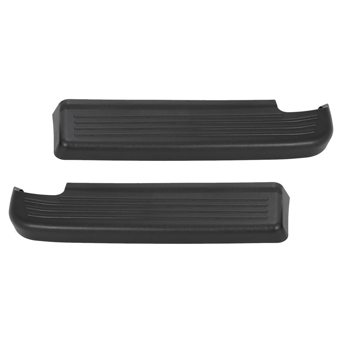 Hecasa Rear Bumper Step Pads For 1994-2002 Dodge Ram 1500 2500 3500 Fleetside Styleside Pp Plastic Heavy Duty Black