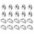 Wire Rope Cable Clip Kit For M3 Included Clamp 10pcs And Thimble Rigging 304 Stainless Steel U Bolt Saddle Fastener 