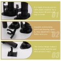 Housoutil Black Decor Adjustable Cabinet Leveler Kick Clips Skirting Board Trims Bracket Plastic Kitchen Leg Plinth For
