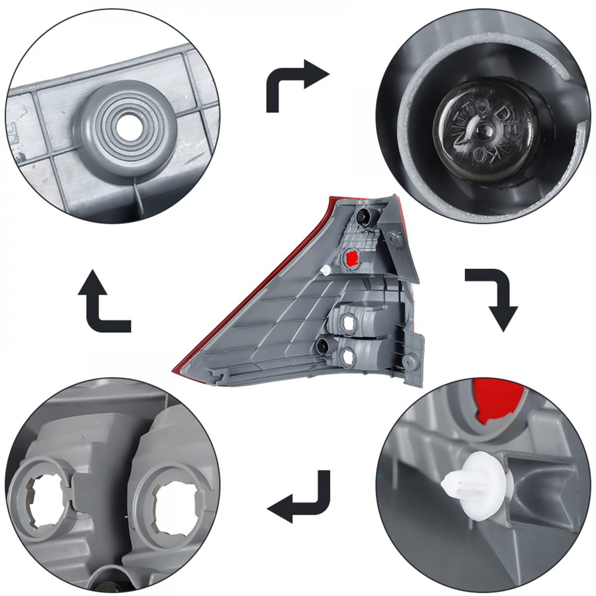 Passenger Side Right Rear Tail Light Assembly For Honda Crv 2015 2016 Brake Lamp Ho2801186 33500t1wa01