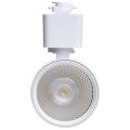 Th761 8w Round H Style Integrated Led Track Head 6cct Selectable 36 Degrees Beam White Finish 120v 1 Pack 