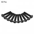Uxcell M5x25mm Hex Socket Button Head Cap Bolts Screws Carbon Steel 50pcs