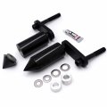 Black Spike Frame Slider Crash Protector Billet Aluminum For 04-05 Cbr1000rr Cbr1000 Mt290-003 