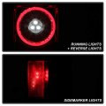 Acanii For Halogen Type 2018-2022 Jeep Wrangler Jl Chrome Housing Led Round Sequential Tail Lights Lamps Assembly