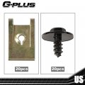 G-plus Metal Automobile Screw Body Fender Bumper Retainer U-nut Clip Gasket Fastener 40pcs Compatible With Bmw 1er E81 E82 E87