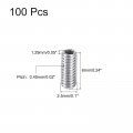 Uxcell 100pcs Hex Socket Grub Screw M2 5x6mm 304 Stainless Steel Head Set Screws Flat Point Bolt For Door Handles Light Fixture