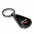 Dodge Charger R T Classic Black Dome Dark Gunmetal Metal Teardrop Key Chain Official Licensed Accessory 2 13 In X 1 25