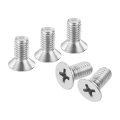 120 Pcs M5-0 8x10 Machine Screws Phillips Pan Cross Head Fasteners Bolts 304 Stainless Steel Silver For Wall Socket House 