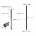 Uxcell Tap And Drill Bit Set 6-40 Unf Thread 7 64 Black Oxide Twist Straight Flute Tapping Threading Repair Tool Kit