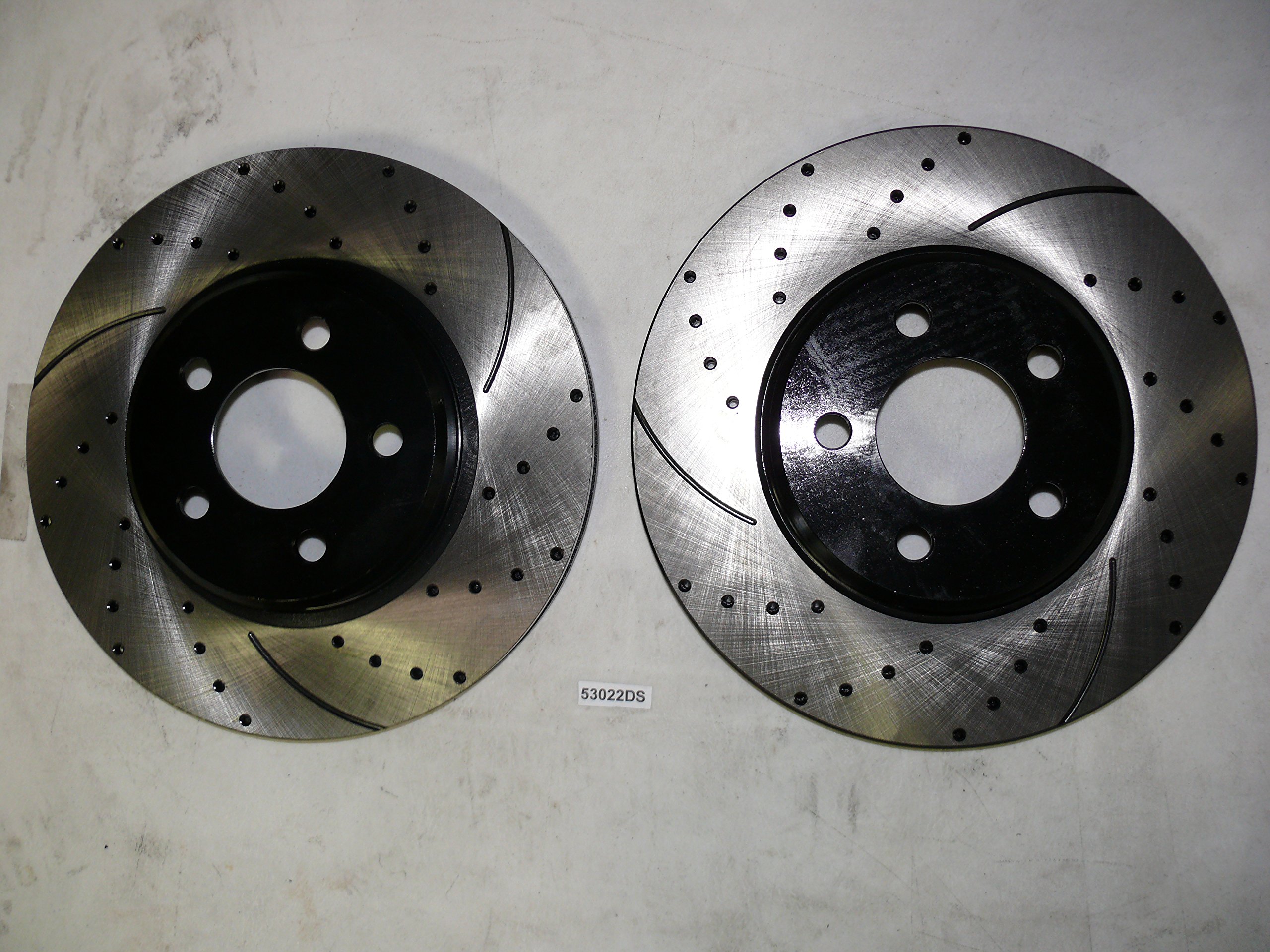 Approved Performance C1082r Front Pair Premium Drilled And Slotted Disc Brake Rotors