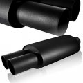 Eparts 1 Piece 3 Outlet 2 5 Inlet Black Finish Stainless Steel Dual Burnt Tip Weld-on Exhaust Muffler 