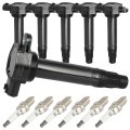 Ignition Coils 2007-2013 For Mitsubishi Outlander 3 0l V6 3-pins Uf589 7090 Bkr5egp With 6 Iridium Spark Plugs Pcs