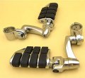 Xkh- Chrome Large Footpegs Mounting Kit Compatible With Goldwing Vtx1300 Shadow Valkyrie Triumph Road Glide Ultra Fltru