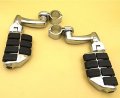 Xkh- Chrome Large Footpegs Mounting Kit Compatible With Goldwing Vtx1300 Shadow Valkyrie Triumph Road Glide Ultra Fltru