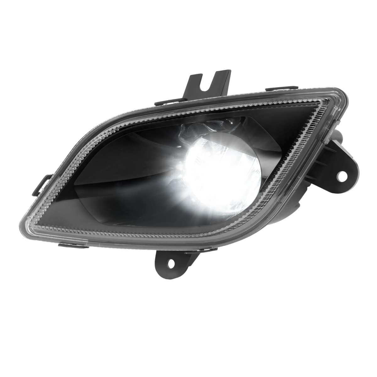 Front Left Full Led Fog Light For 2018 2024 Freightliner Cascadia Driver Side Clear Lens Black Housing Lamp Replacement
