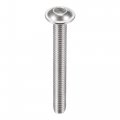 Uxcell Flanged Button Head Socket Cap Screws M6x50mm Hex Drive 304 Stainless Steel Fasteners Bolts Fully Threaded Machine Screw