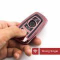 M Jvisun Soft Carbon Fiber Finish Car Key Fob Cover For Bmw 1 Series 2 3 4 5 6 7 5gt Gt3 Gt5 X1 X3 X4 M2 M3 M4 M5 M6