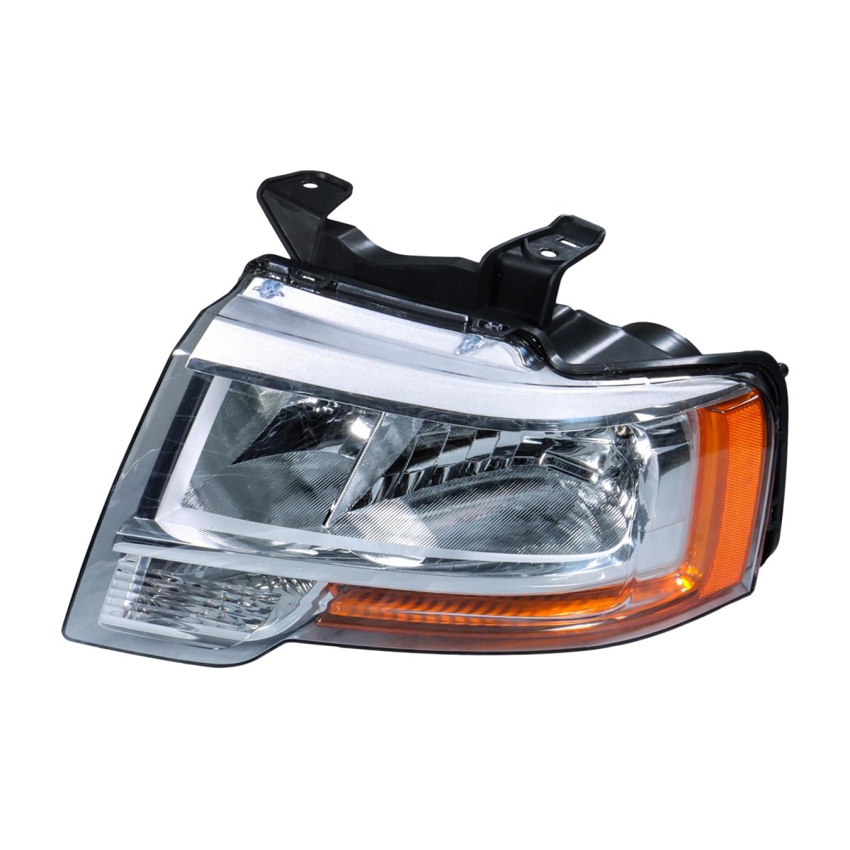 Headlight Assembly Chrome Housing For Expedition 2015 2016 2017 Driver Side Non Projector Halogen Replacement Fl1z13008h
